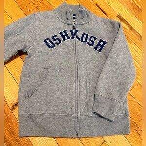 OshKosh B'gosh Kids Gray Hoodie with Navy Logo